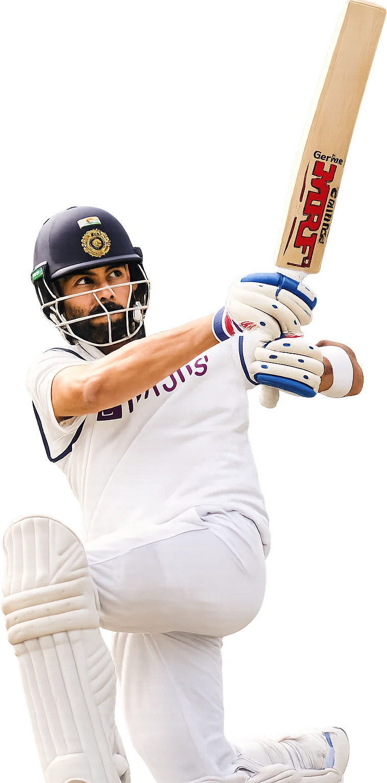 Cricket batsman playing a pull shot
